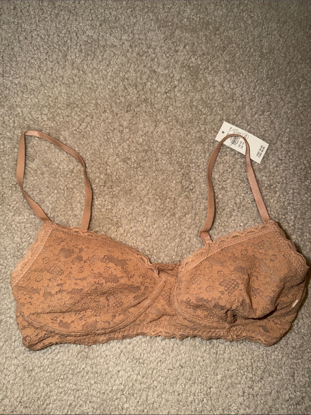 aerie Lace Bralette in Tan